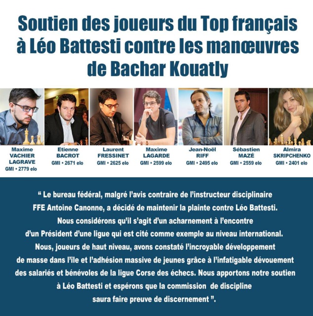 Bachar Kouatly a beau faire condamner Léo Battesti à 2 ans d’inéligibilité et 5 000 € par une commission croupion, la ministre des Sports vient d’ordonner une inspection générale sur un conflit d’intérêts Bachar Kouatly a beau faire condamner Léo Battesti à 2 ans d’inéligibilité et 5 000 € par une commission croupion, la ministre des Sports vient d’ordonner une inspection générale sur un conflit d’intérêts