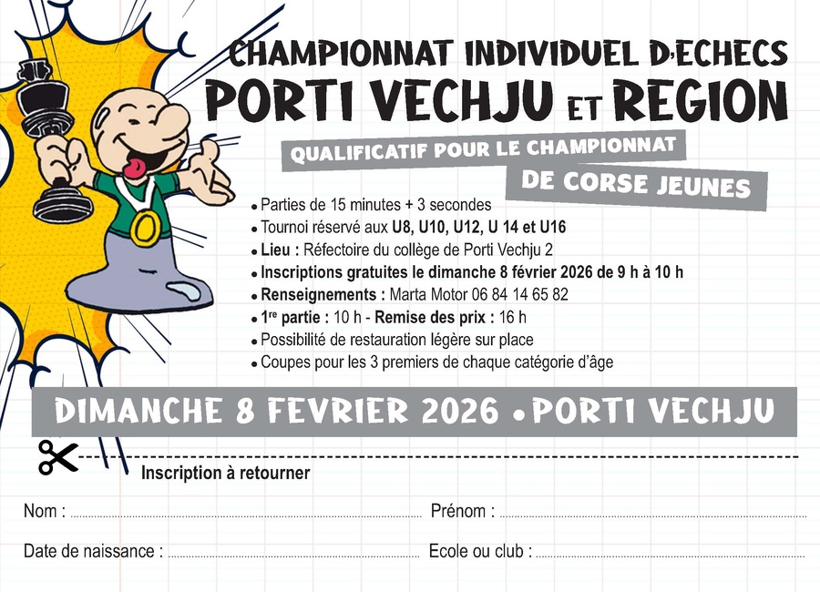 Qualificatif du championnat corse jeune - Portivechju et région