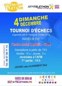 Victoire de Lucas Bunoust au blitz Téléthon du Corsica Chess Club