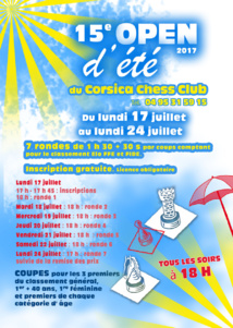 Loïc Ratier-Fontana remporte l'Open d'été du Corsica Chess Club 