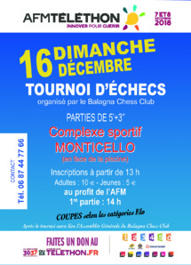 Tournoi du Téléthon à Munticellu, dimanche 16 décembre