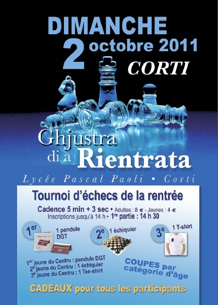 AG di a lega e Ghjustra di a Rientrata dumenica 2 di ottobre in Corti AG di a lega e Ghjustra di a Rientrata dumenica 2 di ottobre in Corti