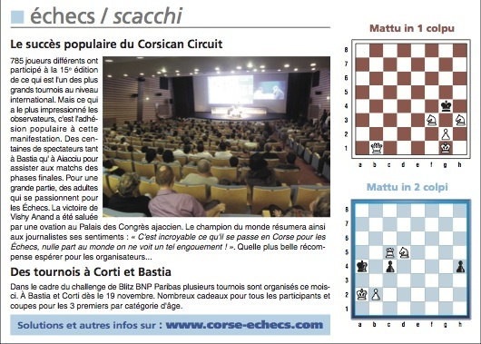 Solutions du Corse-Matin du 6 novembre 2011