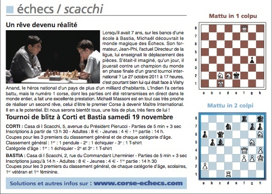 Solutions du Corse-Matin du 13 novembre 2011