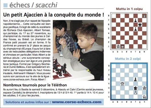 Solutions du Corse-Matin du 20 novembre 2011