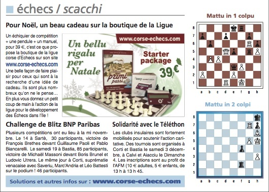 Solutions du Corse-Matin du 27 novembre 2011