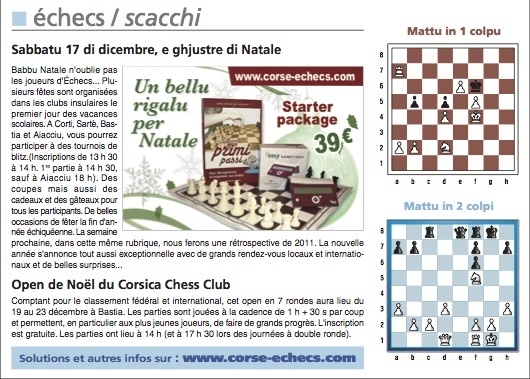 Solutions du Corse-Matin du 4 Décembre 2011