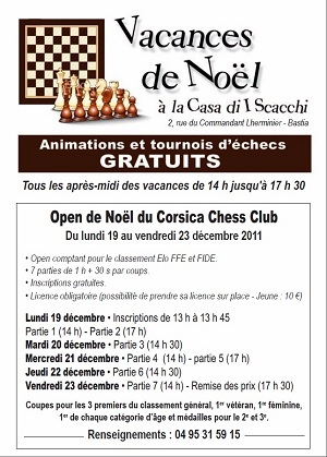 Open de Noël à la Casa di I Scacchi Open de Noël à la Casa di I Scacchi