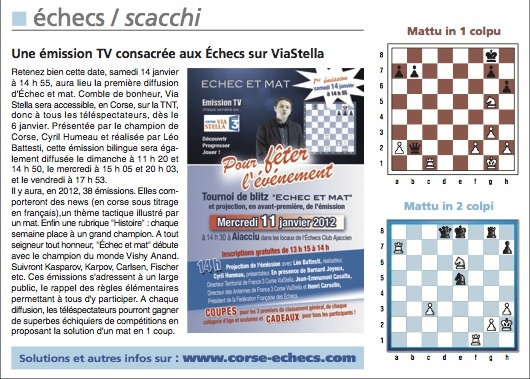 Solutions du Corse-Matin du 1er Janvier 2012