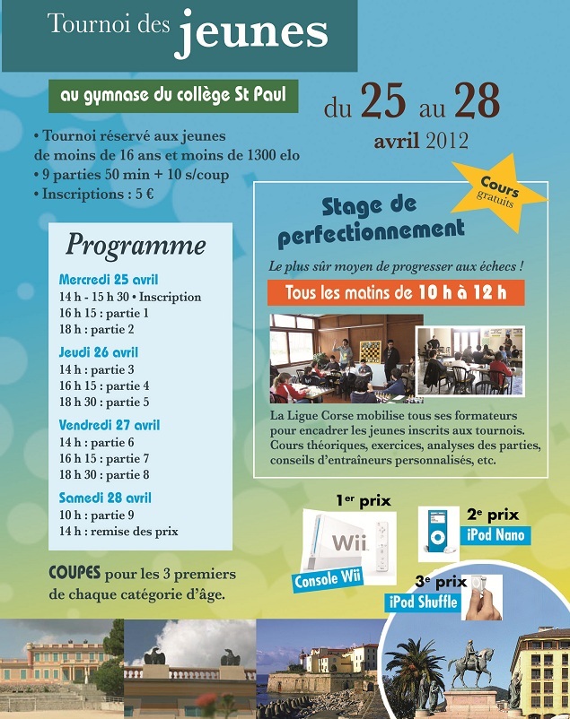 1u Open Internaziunale d'Aiacciu, inscrivez vous !