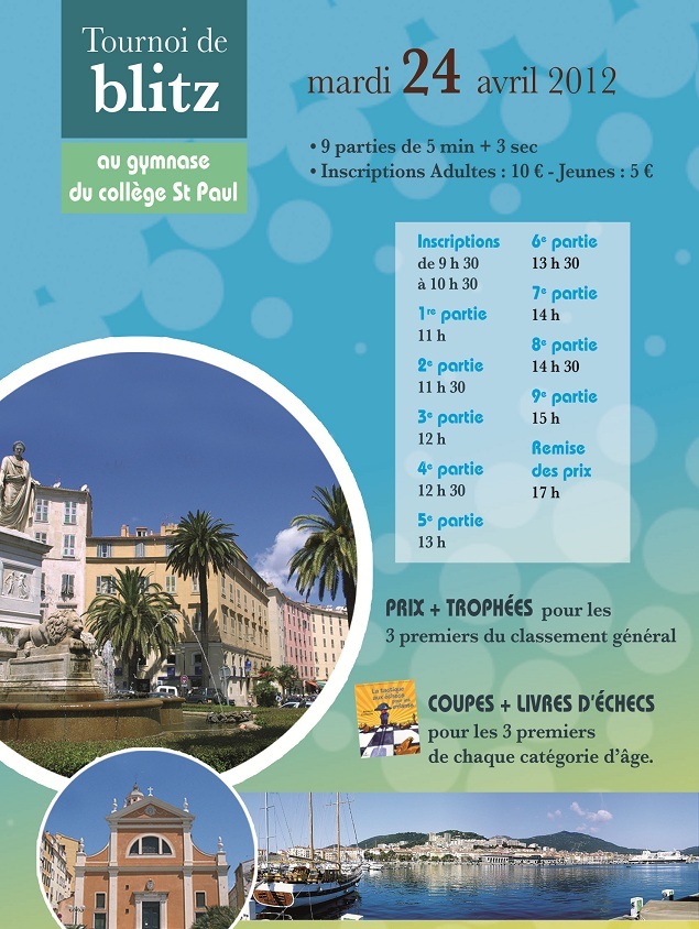 1u Open Internaziunale d'Aiacciu, inscrivez vous !
