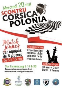 Victoire du Corsica Chess Club dans le tournoi par équipes U15 entre Lublin et la Corse Victoire du Corsica Chess Club dans le tournoi par équipes U15 entre Lublin et la Corse