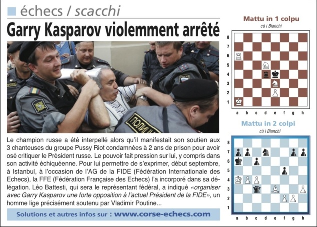 Solutions du Corse-Matin du 26 Août 2012
