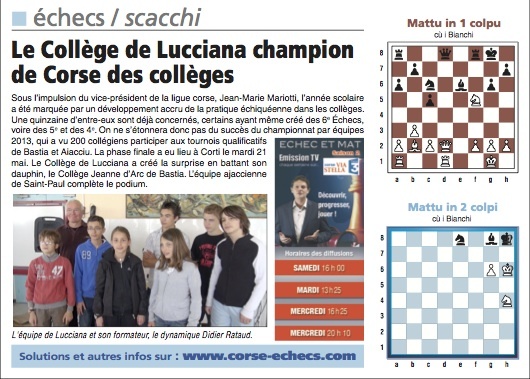 Corse-Matin du 26 mai 2013 Corse-Matin du 26 mai 2013