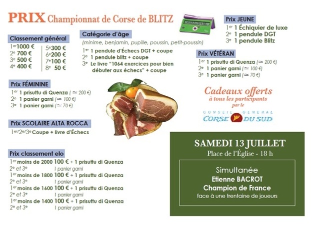 Etienne Bacrot irrésistible à Quenza Etienne Bacrot irrésistible à Quenza