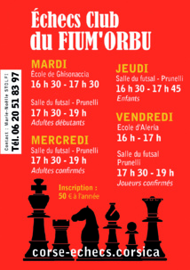 Per i scacchi dinnò, hè a rientrata !  Per i scacchi dinnò, hè a rientrata !