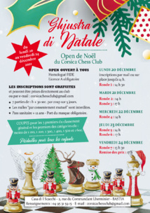 Victoire de Mattéo Ratier Fontana à l'Open de Noël du Corsica Chess Club