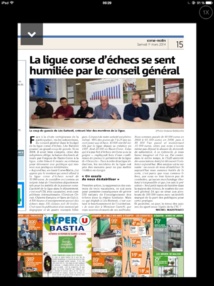La réaction du Conseil Général 2B et les commentaires de la ligue