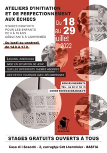 Les après-midi échecs à la Casa di I Scacchi pendant le mois de juillet Les après-midi échecs à la Casa di I Scacchi pendant le mois de juillet