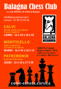 Pè i scacchi dinò, hè a rientrata !  Pè i scacchi dinò, hè a rientrata !