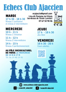 Pè i scacchi dinò, hè a rientrata !  Pè i scacchi dinò, hè a rientrata !