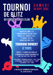 Serge Guillemart remporte le 1er blitz du Corsica Chess Club