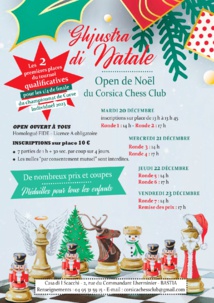 Serge Guillemart et Ludovic Utrera premiers ex-æquo de l’Open de Noël du Corsica Chess Club !