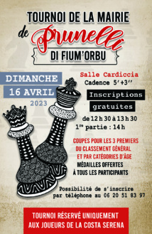 Tournoi d'échecs de Prunelli di Fium'Orbu : une belle réussite populaire Tournoi d'échecs de Prunelli di Fium'Orbu : une belle réussite populaire