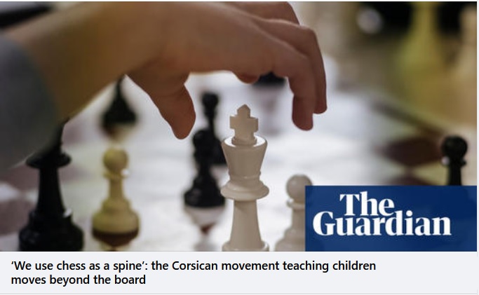 Une Corse qui rayonne à l’international : « The Guardian » célèbre le succès des échecs sur l'île ! Une Corse qui rayonne à l’international : « The Guardian » célèbre le succès des échecs sur l'île !