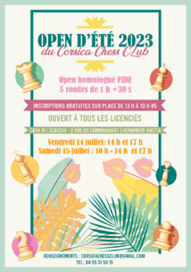 Victoire de Pierre-François Geronimi au tournoi d'été du Corsica Chess Club Victoire de Pierre-François Geronimi au tournoi d'été du Corsica Chess Club