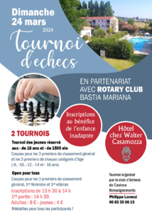 Solidarité autour de l’échiquier à Casamozza avec le Rotary Club Bastia Mariana et le Club d'échecs de Casinca