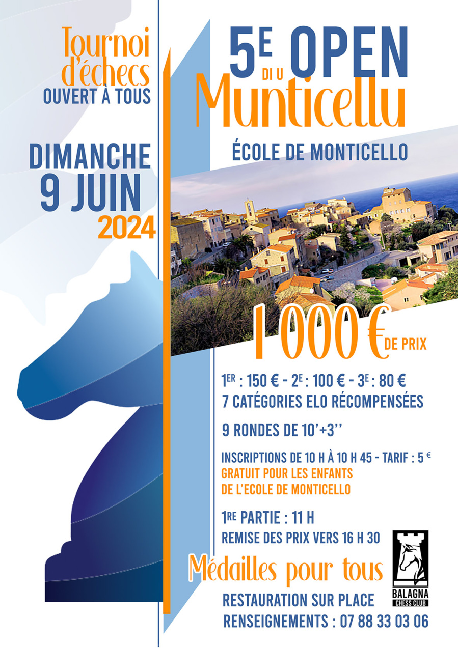 5e Open di u Munticellu : Le Balagna Chess Club célèbre la fin de saison avec succès ! 5e Open di u Munticellu : Le Balagna Chess Club célèbre la fin de saison avec succès !