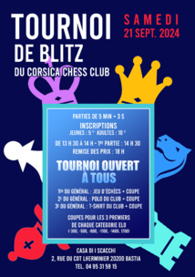 Pierre-Joseph Bonelli-Maestracci s'impose au premier Blitz de la saison du Corsica Chess Club Pierre-Joseph Bonelli-Maestracci s'impose au premier Blitz de la saison du Corsica Chess Club