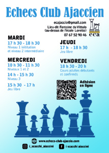 Pè i scacchi dinò, hè a rientrata !  Pè i scacchi dinò, hè a rientrata !