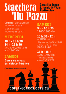 Pè i scacchi dinò, hè a rientrata !  Pè i scacchi dinò, hè a rientrata !