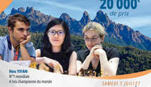 La multiple championne Hou Yifan, participera au 14e Open de Quenza !