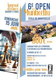 6e Open de Parties Rapides de Munticello – 15/06/2025