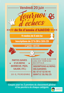 Tournoi de fin d’année de l’Échecs Club Ajaccien - 20/06/2025