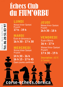 Pè i scacchi dinò, hè a rientrata ! Pè i scacchi dinò, hè a rientrata !