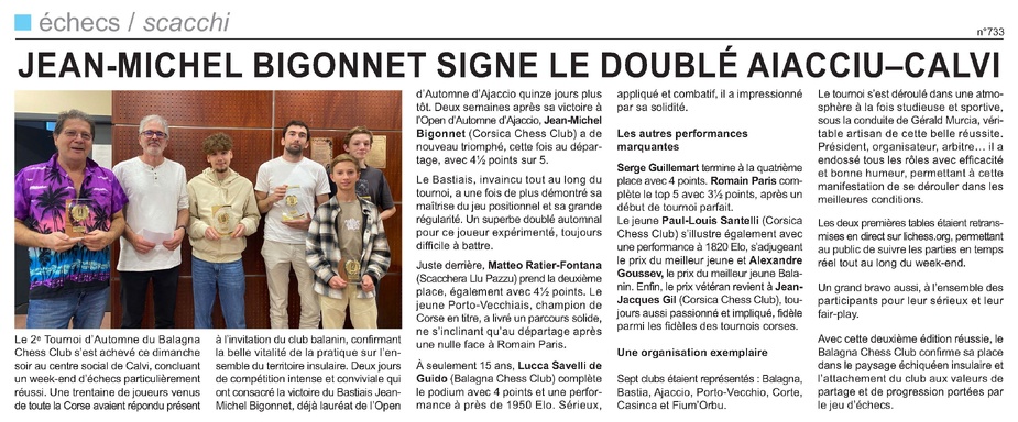 Corse-Matin du 09-11-2025