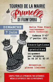 Tournoi de Blitz de Prunelli di Fium'Orbu - 7 juin 2026