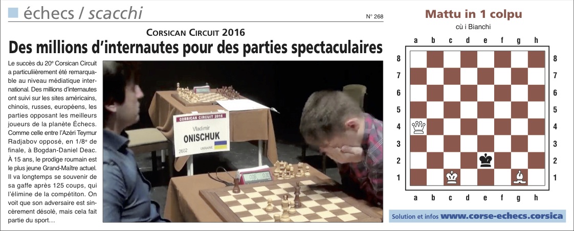 Corse-Matin du 30 octobre 2016