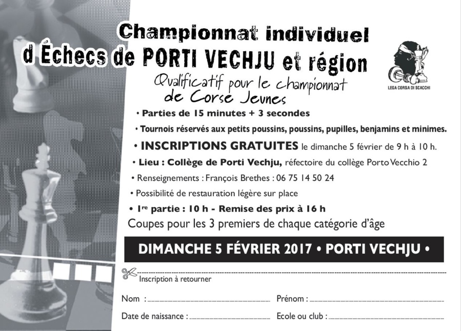 Qualificatifs des championnats de Corse Jeunes, dimanche à Bastia et Portivechju