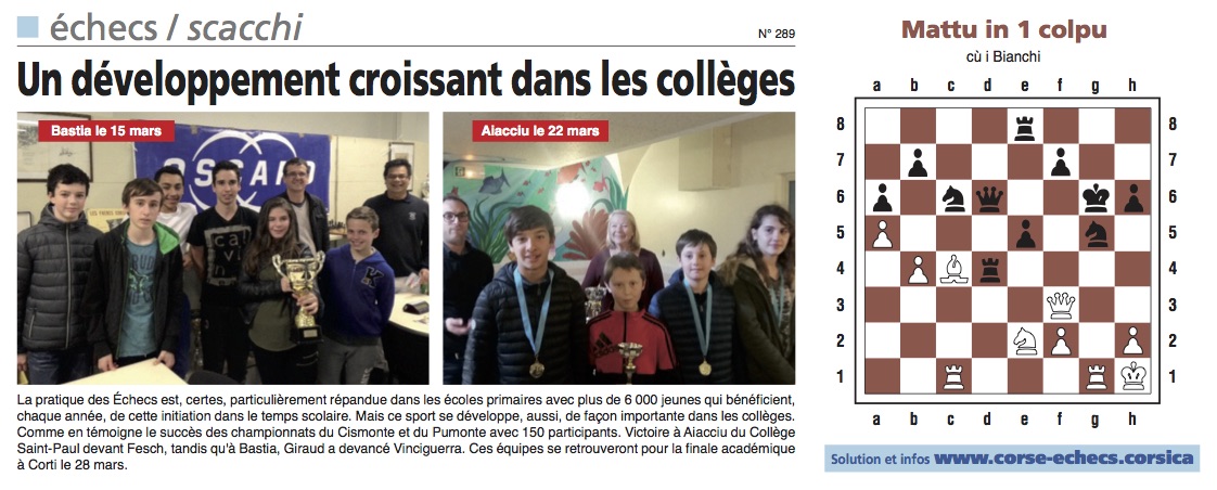 Corse-Matin du 26 mars 2017