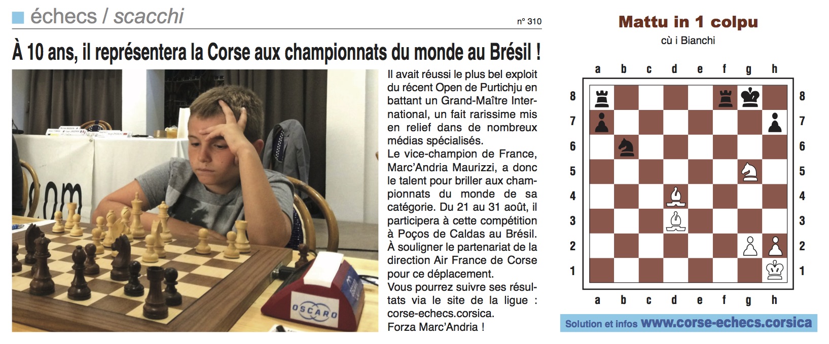 Corse-Matin du 20 août 2017