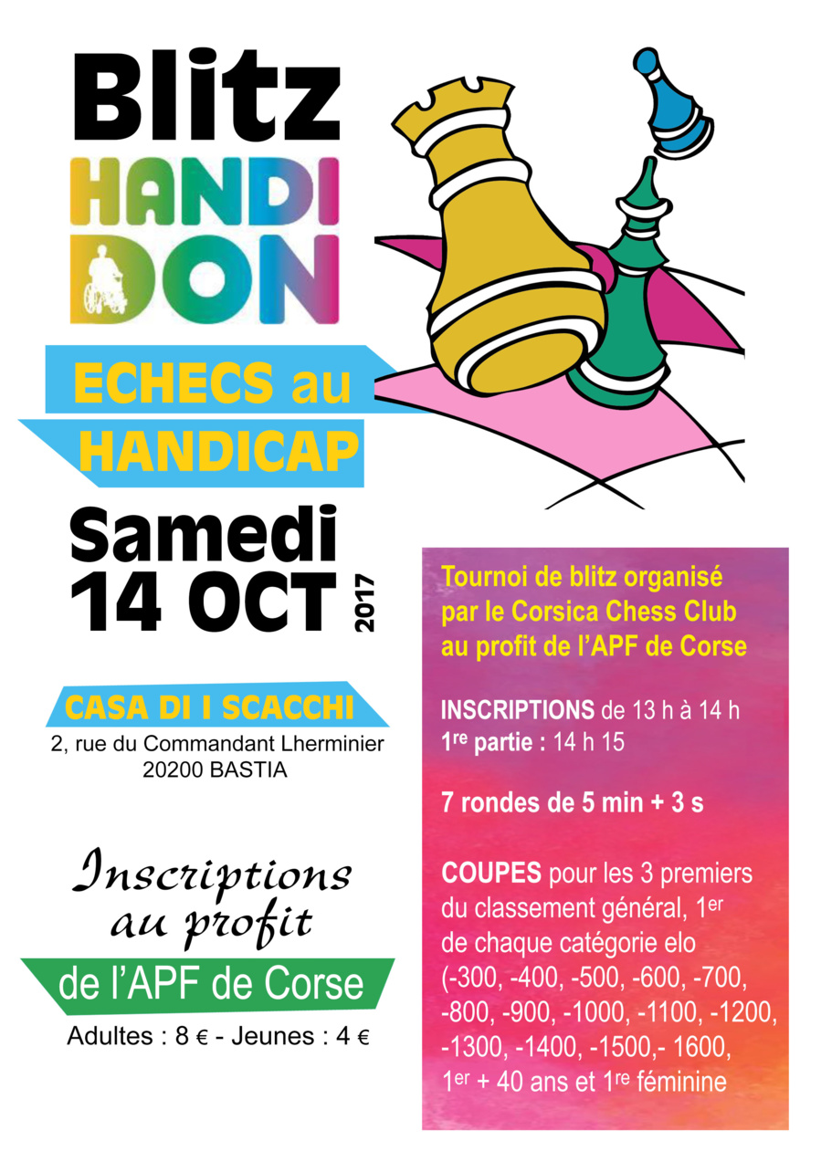 Corsica Chess Club : un tournoi solidaire pour faire échec et mat au Handicap !