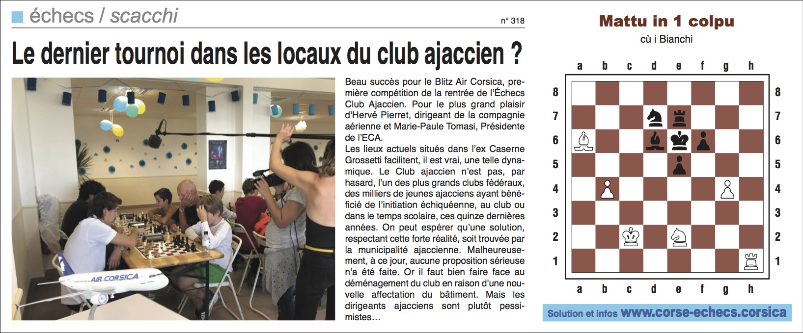 Corse-Matin du 15 octobre 2017
