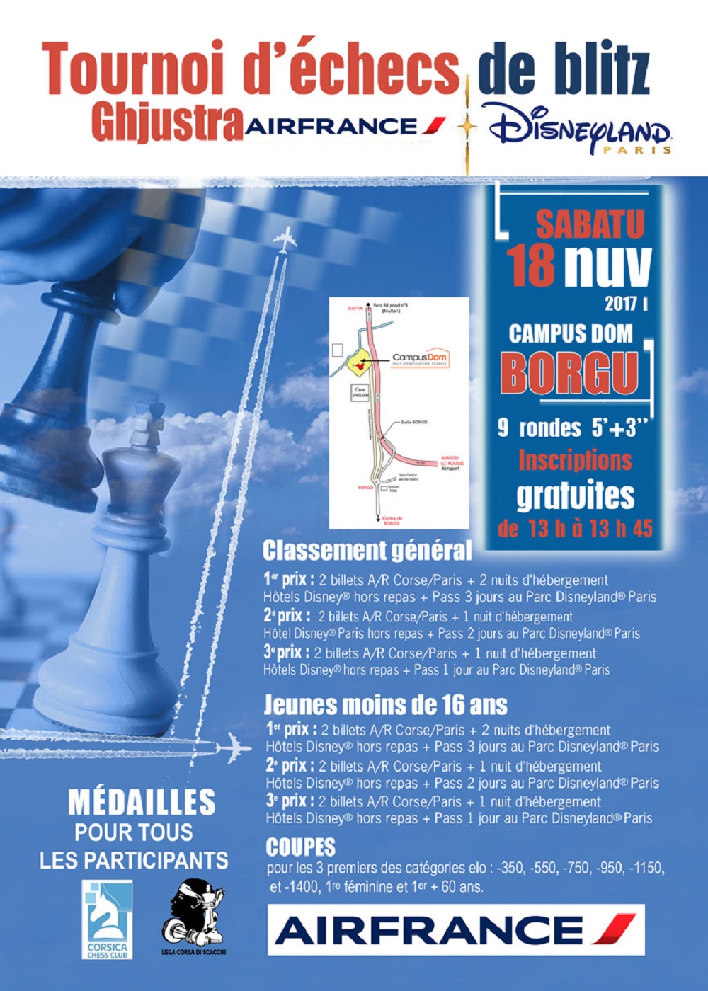 Succès du Tournoi Air France à Campus Dom avec 142 joueurs !