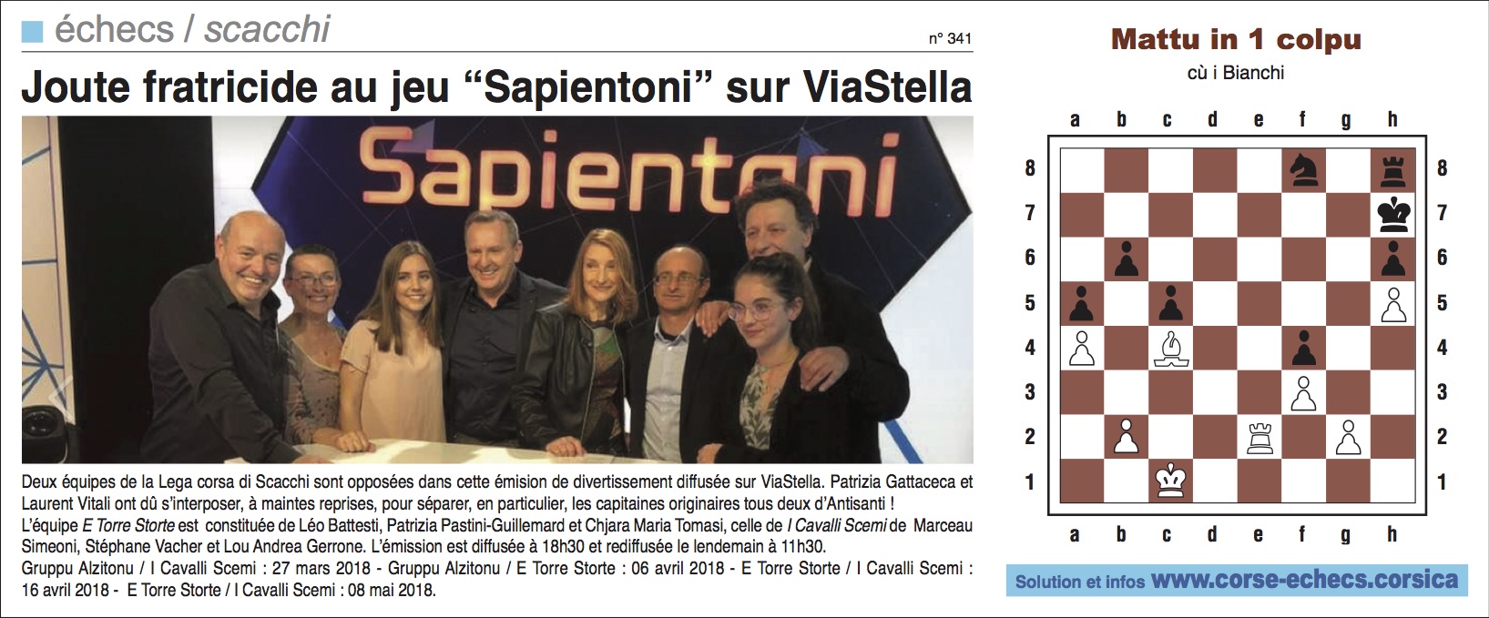 Corse-Matin du 25 mars 2018