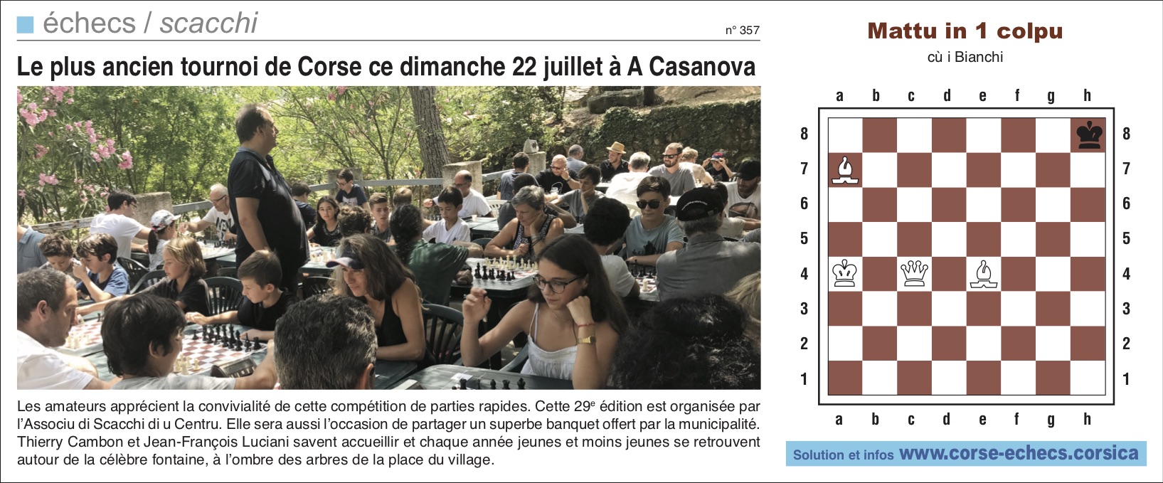 Corse-Matin du 15 juillet 2018